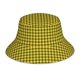 thumbnail image 1 of Fotbe Yellow Checkered Plaid Sombrero Tipo Pescador con Estampado – Sombrero de Sol de Algodón de Moda para Playa, Golf, Pesca, 1 of 6