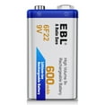 thumbnail image 4 of EBL 8-Pack 6F22 600mAh 9V Rechargeable Batteries Lithium-Ion Battery for Controller, 4 of 7