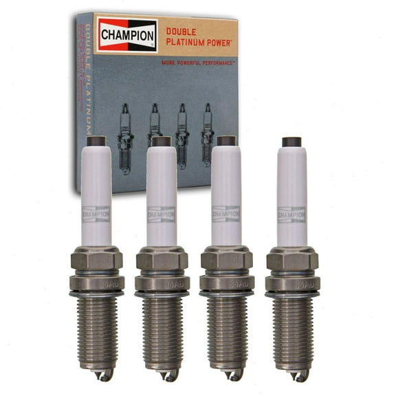 4 pc Champion Double Platinum Spark Plugs compatible with Volkswagen Passat 1.8L 2.0L L4 2014-2019