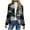 Dark Gray, variant on Kaemgyyd Winter Coats for Women Fuzzy Fleece Lapel Open Front Cardigan Lightweight Fashion Plaid Sherpa Jacket Outwear