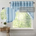 thumbnail image 5 of VHC Brands Annie Blue Buffalo Check Farmhouse Ruffled Swag Curtain Set 36x36x16, 5 of 7