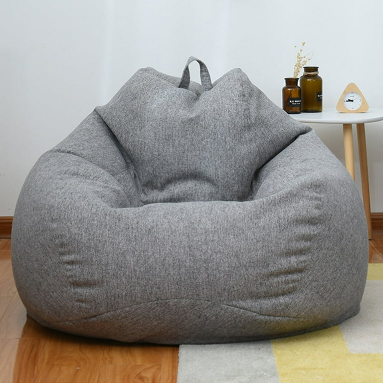 Sofa Bean Bag Useful Dust-Proof Extra Large Bean Bag Chair Cover Dark Gray