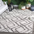 thumbnail image 2 of SAFAVIEH Courtyard Alexa Geometric Indoor/Outdoor Area Rug, Ivory/Black, 4' x 5'7", 2 of 12