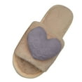 thumbnail image 3 of Wovix Women's Slippers Indoor Soft Fuzzy Shoes With Slip Sole Comfortable Home Footwear Open Toe Slippers Wool-Like Lined For Daily Relaxation, 3 of 3