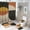 color-1, variant on Luxury Geometric 4PCS Shower Curtain Sets with Rugs with Non-Slip Bath Mat Toilet Rug，72" X 72"