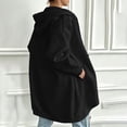 thumbnail image 4 of IUYRTFE Women's Hooded Zip Up Mid Length Sweatshirt Jacket with Pockets Casual Relaxed Fit Coat, 4 of 9