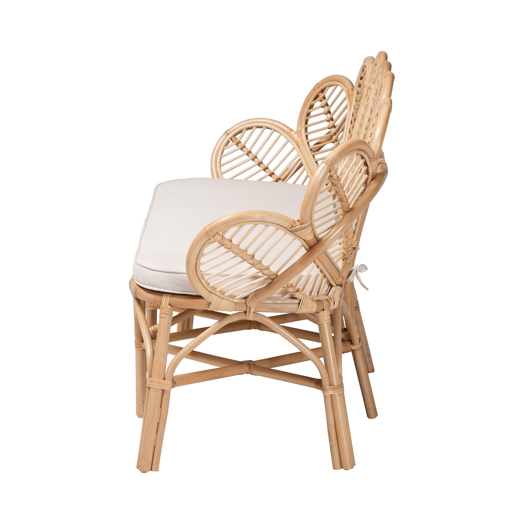 bali & pari Eliava Boho Accent Bench, 17"H, Natural Brown