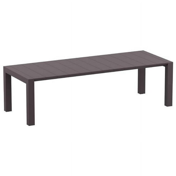 Compamia Vegas 118" Extendable Patio Dining Table in Brown