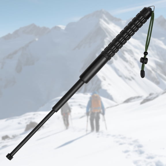 Telescoping Hiking Pole with Carrying Case, Lightweight Aluminum Alpenstock Stick for Mountaineering, Camping & Outdoor Survival, Portable Collapsible Walking Stick