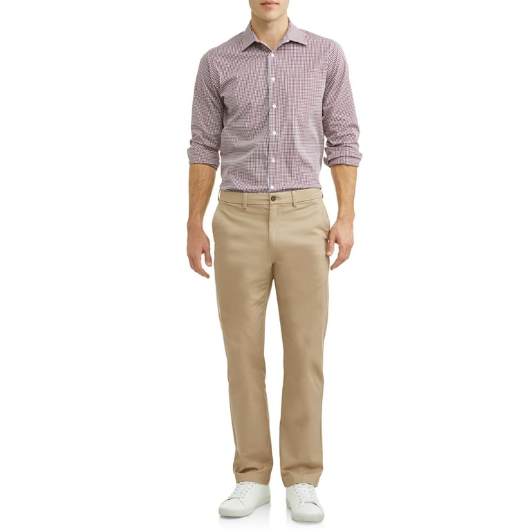 George Men's and Big Men's Premium Regular Fit Khaki Pant 