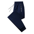 thumbnail image 2 of Difdany Summer Ice Silk Workout Jogger Pants for Women Loose Fit Lightweight Sweatpants with Zipper Pockets Blue L, 2 of 8