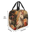 thumbnail image 2 of Picia Countryside Fruit White Horse Printed Lunch box Lunch bag for Men Women Large Capacity Lunchbox Reusable Lunch Bags Insulated Lunch Bag Lunch Box Cooler, 2 of 6