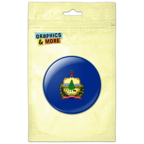 Vermont State Flag Pinback Button Pin Badge