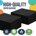 thumbnail image 4 of Exquisite 300 Count Black Disposable 2-Ply Party Napkins, 4 of 8