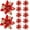 Red, variant on 12Pcs 5.7inch Artificial Poinsettias Christmas Glitter Flowers with Clips Xmas Tree Flower Ornament Poinsettias Decor