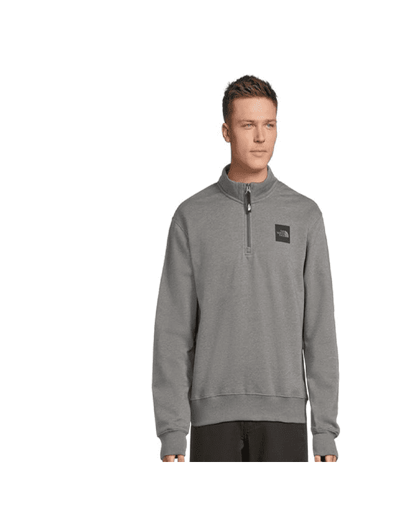 Pre-Owned The North Face Box Half Dome Quarter-Zip for Men - TNF Medium Grey Heather - XL