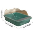 thumbnail image 3 of Semi-Enclosed Cat Litter Box, 43x28x18cm Plastic Splash-Proof Design, Multicolor, Ideal for Large Cats & Easy Cleaning, 3 of 5