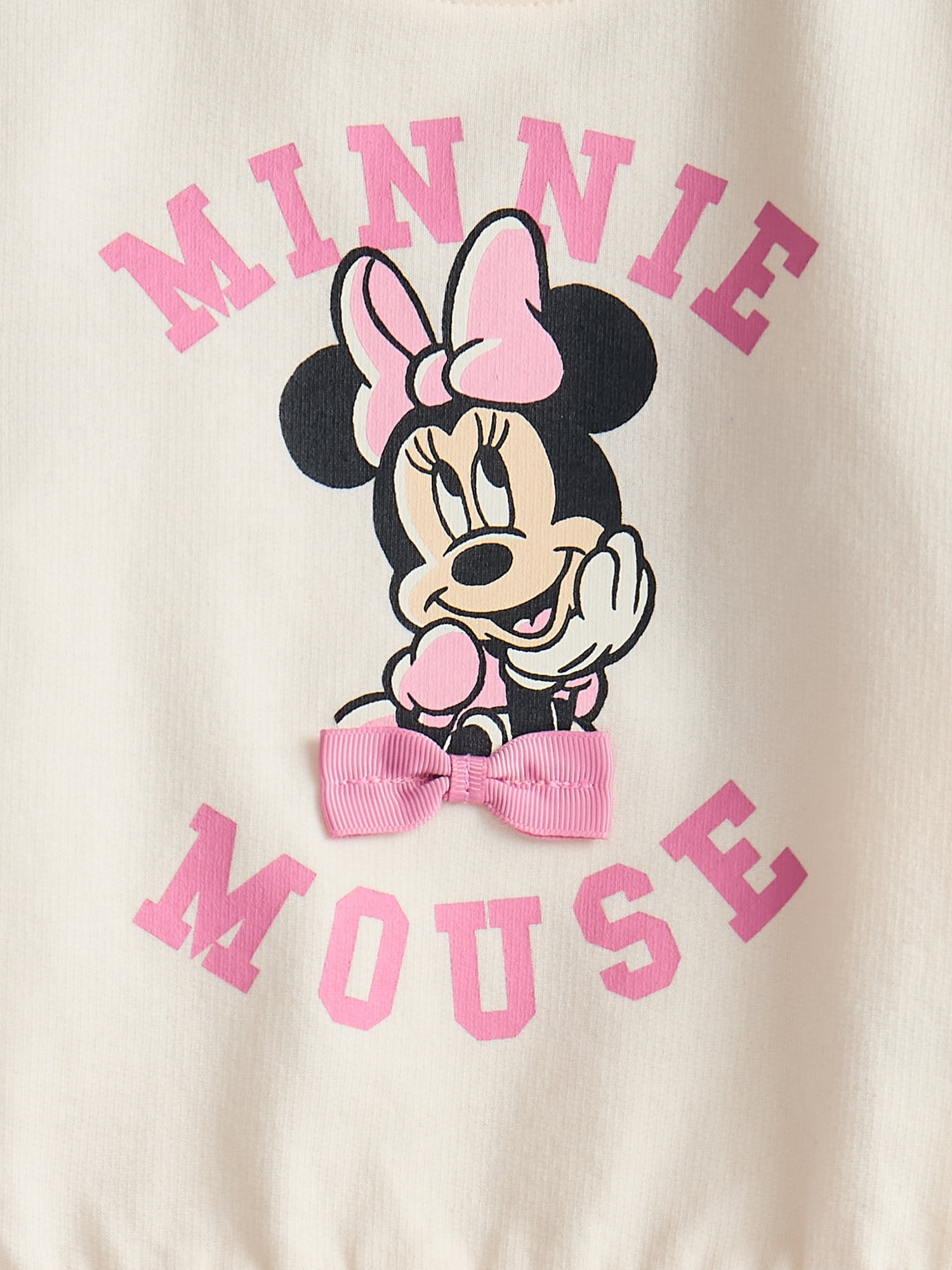 Minnie Mouse Baby Girl’s Crewneck Sweatshirt, Leggings and Headband Set, 3 Piece, Sizes 0/3M-24M