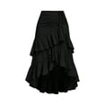 thumbnail image 2 of Junboys Women's Maxi Skirts for Women - Tiered Flowy Long Skirt with Drawstring Waist, Lightweight Summer Skirt for Beach & Vacation,Black M, 2 of 6