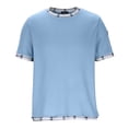 thumbnail image 4 of Men's Solid Color Basic Casual Short Sleeve Crewneck T-Shirt Top Tee for Daily Streetwear Loungewear Gym Workout Modern Fashion Essential | AESTIVO,Blue XL, 4 of 8