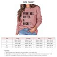 thumbnail image 5 of Sudadera informal de cuello redondo para mujer con estampado de letras, corte holgado para primavera y otoño con encanto en oro rosa, 5 of 5