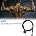 thumbnail image 4 of Toystoory Cable de gimnasio ajustable Cable de gimnasio Cuerda de alambre con hebillas Cable de ejercicio portátil Cuerda de acero resistente Cable de Gimnasios en casa Negro 2M Toystoory OD010758-02, 4 of 6