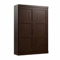 thumbnail image 3 of Pemberly Row 59" Contemporary Wood/Metal Full Wall Bed in Chocolate, 3 of 10