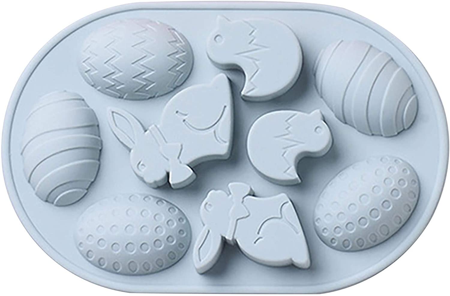 HZKAICUN Easter Egg and Bunny Mold, Silicone Molds for Candy, Cake