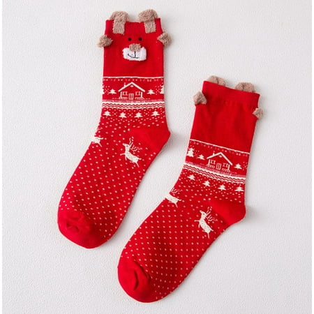 

Livesture Santa Claus Cute Christmas Socks Big red elk Uniform code