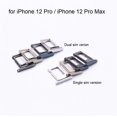 thumbnail image 4 of Dual SIM Card Tray Compatible with iPhone 12 Pro 6.1 inch / 12 Pro Max 6.7 inch Black with 2 Removal Eject Tools (Dual Version, Black), 4 of 5