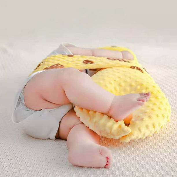 Almohada relajante para bebes almohada de escape para recien nacidos almohada antivuelco lateral para dormir lindo animal de peluche ganso