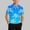 Blue, variant on Kids' Boys Short Sleeve Polo Shirt - Palm Tree Print Tropical Summer Blue Polyester Shirt for Beach Vacation,Size 12-13 T