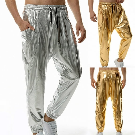 Miluxas Style Man Fashion Fallow Pockets Straight Barrel Corduroy Cargo Pants Silver