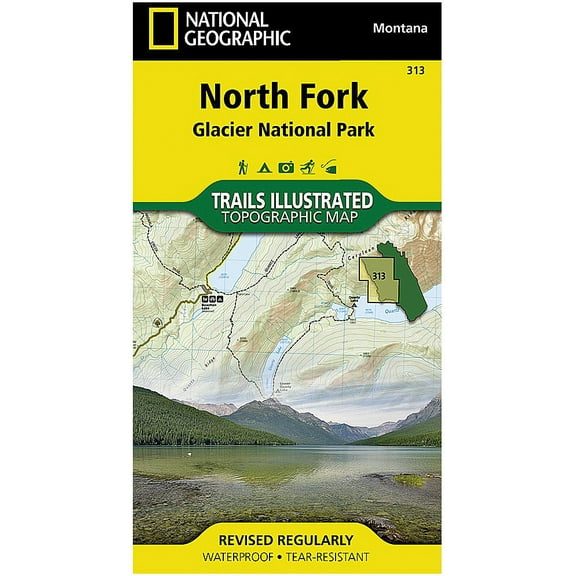 National Geographic Trails Illustrated Map: North Fork - Glacier NP #313 Montana Rockies