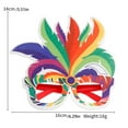 thumbnail image 3 of keepw DIY Plume Eyeglasses Frame Carnival Decorative Glasses Funny Ball Stage Performance Decoration Eyewear Photo Prop Colorful, 3 of 6