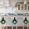 thumbnail image 4 of 10.6Inch Small Christmas Wreaths for Kitchen Cabinet,Artificial Christmas French Pine Wreath with Black Bow for Home Decor, 4 of 4