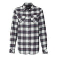 thumbnail image 1 of Chemise en Flanelle à Manches Longues Teinte en Fil pour Femmes, 3TG, Blanc Rouge, 1 of 2