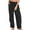 B145 Black women's pants clearance under $5, variant on Women Pants on Under $5! Cagogo Women Linen Baggy Harem Pants Summer Drawstring Elastic Waisted Casual Lounge Pant Beach Travel Vacation Palazzo Pants Clothes with Pockets