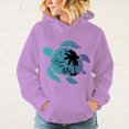 thumbnail image 3 of Nueva sudadera con capucha informal de manga larga con estampado de tortugas marinas y vibraciones de playa para mujer y hombre, 3 of 5