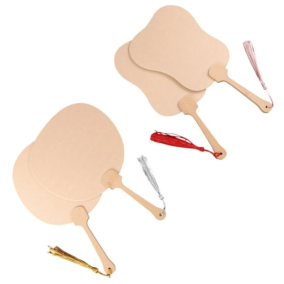 WHAMVOX  4 Pcs Mini Fan Hand Paper Wedding Party Favors Fans Bulk Gifts Held