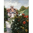 thumbnail image 2 of Caillebotte, Gustave 25x32 Gold Ornate Wood Framed with Double Matting Museum Art Print Titled - The Dahlias, Petit Gennevilliers Garden, 2 of 4