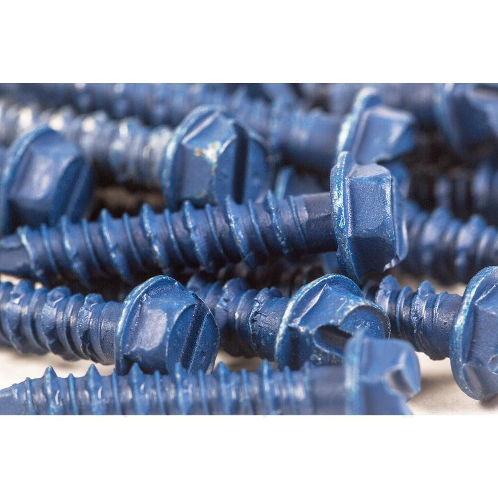 Buildex Tapcon 24301 Screw Anchor, Hex, Phillips, Slotted Drive, Steel, Climaseal - pack of 75