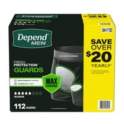 Depend Guards Incontinence Pads for Men, Maximum Absorbency, 112 Count