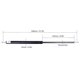 thumbnail image 3 of 2pcs 540mm Hydraulic Gas Springs Pneumatic Support Rods Machine Parts 225mm Stroke 700N, 3 of 3