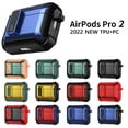 thumbnail image 2 of For AirPods Pro 2nd Gen 2022 Shockproof Luxury Full PC Earphone Case With Keychain, 2 of 5