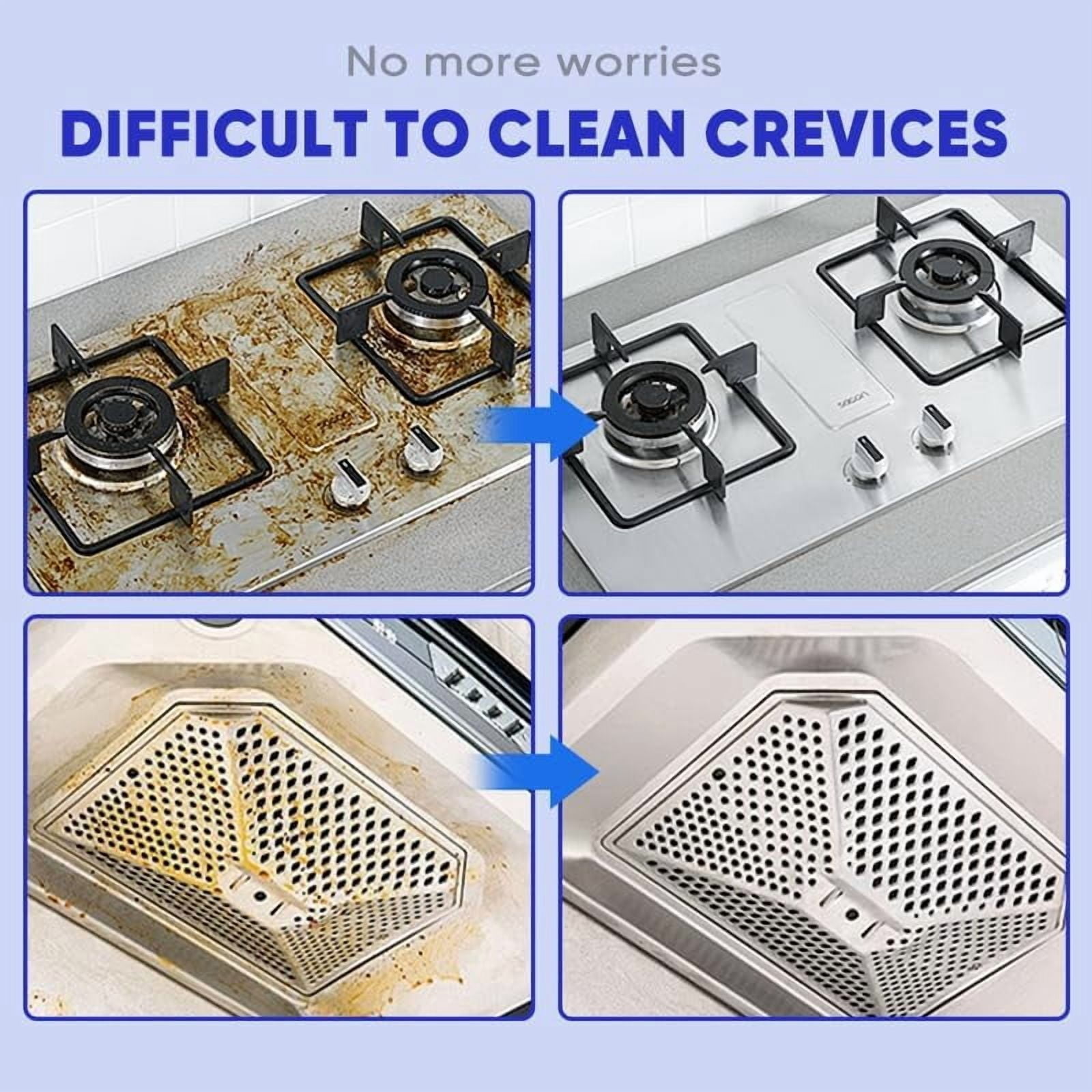 ABPETE Hard Bristle Crevice Cleaning Brush with Spray Bottle, Grout Cleaner Tool with Stiff Bristles for Tight Spaces, Gap Cleaning Brush for Toilet, Bathroom, Kitchen Surfaces (2, Blue)