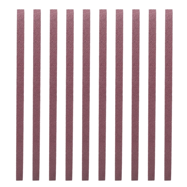 10 bandas de lijado de óxido de aluminio, banda abrasiva para lijadora, 533 x 9 mm (80 unidades)