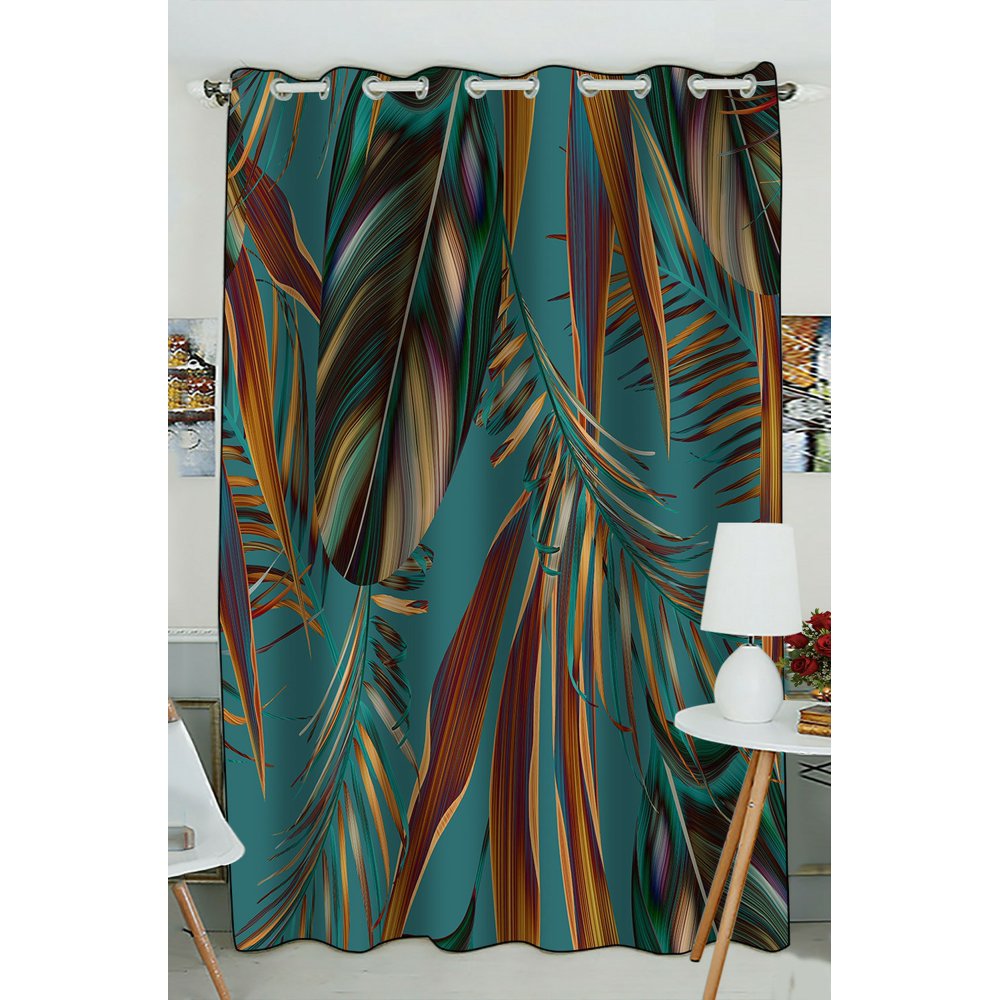 ECZJNT Tropical colorful leaves fashion floral Hawaiian style Blackout