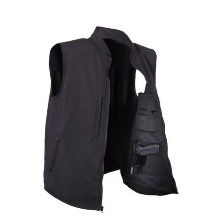 Concealed Carry Soft Shell Vest, Black, Large