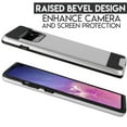 thumbnail image 3 of for 6.4" Samsung Galaxy S10 Plus Brushed Metal Slip Resistant Hybrid Slim Hard Back Cover Raised Bevel Design Aim At All Buttons and Sockets Shockproof Bumper Impact Armor Protective Case Silver, 3 of 4